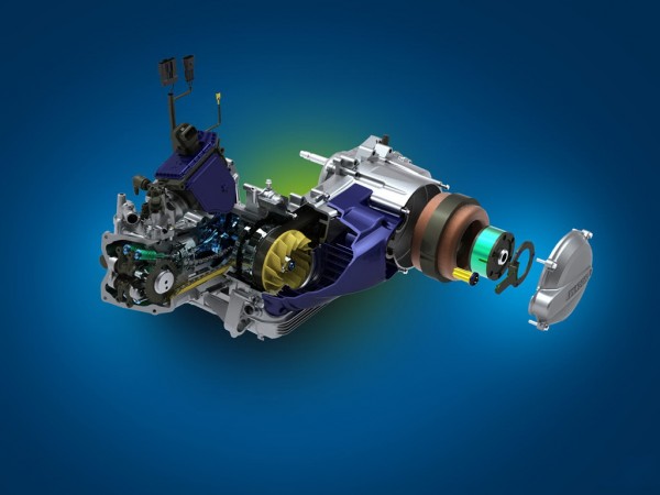 Δύο κινητήρες, δύο τεχνολογίες συνδυάζει το Piaggio MP3 Hybrid, που παρουσιάστηκε το 2009. Ηλεκτρικός κινητήρας και κινητήρας εσωτερικής καύσης μαζί, σε ένα υβριδικό δέσιμο