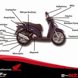 e-moto.gr: Γνήσια Ανταλλακτικά για τα  Honda SH 150