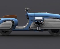 Dieselpunk: V4 κινητήρας από αυτοκίνητο σε φουτουριστικό σκούτερ