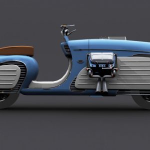 Dieselpunk: V4 κινητήρας από αυτοκίνητο σε φουτουριστικό σκούτερ